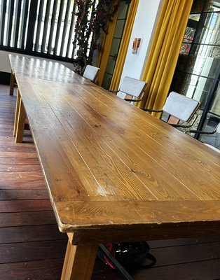 Covering a conference table - This worn table had seen many years of use, a walnut top added to the existing base will give it many more without the full burden of a new piece. Covering a conference table - This worn table had seen many years of use, a walnut top added to the existing base will give it many more without the full burden of a new piece.