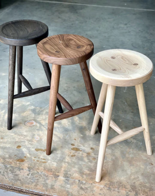 Custom Stools - Our custom bar stools are hand made with solid wood assembled with a traditional, wood tenon joint. The wood on our custom bar stools is sustainably sourced from the United States of America and coated with a non-toxic, VOC free finish.