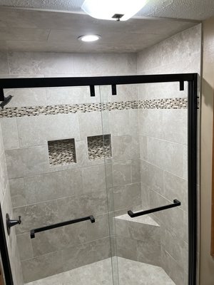 Bathroom remodel - This was a bathroom that a remodel was much needed on! We were able to get in and tear out the old, moldy tub/shower combo and give this customer a whole bathroom that will last many years! Bathroom remodel - This was a bathroom that a remodel was much needed on! We were able to get in and tear out the old, moldy tub/shower combo and give this customer a whole bathroom that will last many years!