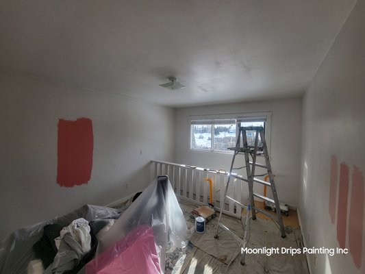 color test - before we painted color test - before we painted