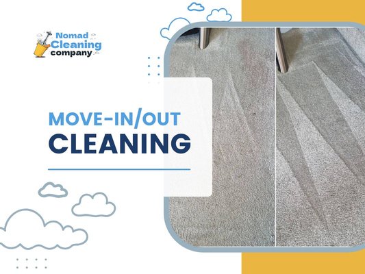 Move-in/out Cleaning - At Nomad Cleaning Company, our move-in/out cleaning service ensures a stress-free transition tailored to your needs. Our team expertly handles every aspect of cleaning, from baseboards to ceiling fans, making your move smooth and convenient. We focus on detailed cleaning of all areas, ensuring property management standards are met and deposits are returned.
Take advantage of our special offers: Book today and save 15% on your first cleaning! We also provide free estimates and 20% OFF when you refer friends and family.
Choose Nomad Cleaning for reliable and efficient move-in/out services. We treat every space with care and precision, making your transition spotless!