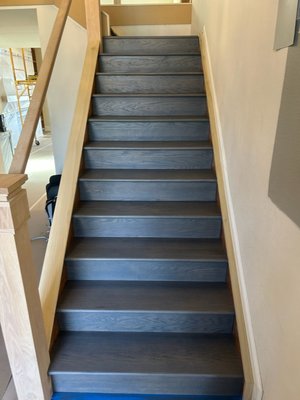 Stair Projects - At R&R Hardwood, we specialize in transforming staircases into stunning focal points of the home. Whether restoring worn existing stairs or installing brand-new hardwood treads, we combine expert craftsmanship with premium materials to deliver beautiful, durable results.
Our staircase services include sanding, stain color changes, custom stain matching, hardwood tread installation, riser replacement, handrail refinishing, and commercial-grade protective finishes. We also complete custom stair projects, including open staircases, curved stairs, boxed staircases, and detailed trim work.
Every staircase is carefully prepared, professionally finished, and built to withstand years of daily use while enhancing the overall beauty and value of the home. Stair Projects - At R&R Hardwood, we specialize in transforming staircases into stunning focal points of the home. Whether restoring worn existing stairs or installing brand-new hardwood treads, we combine expert craftsmanship with premium materials to deliver beautiful, durable results.
Our staircase services include sanding, stain color changes, custom stain matching, hardwood tread installation, riser replacement, handrail refinishing, and commercial-grade protective finishes. We also complete custom stair projects, including open staircases, curved stairs, boxed staircases, and detailed trim work.
Every staircase is carefully prepared, professionally finished, and built to withstand years of daily use while enhancing the overall beauty and value of the home.