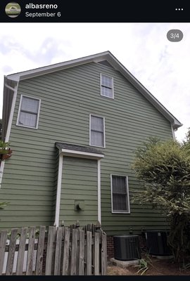 Siding paint and outside trim - Repainted side of the house that the sun had damaged and faded color in paint Siding paint and outside trim - Repainted side of the house that the sun had damaged and faded color in paint