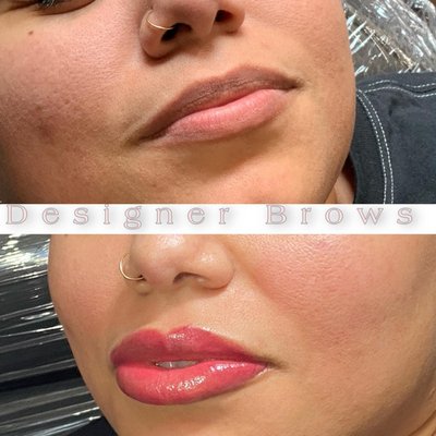 Lip Blushing - This procedure will help you achieve lip symmetry and desired tones to create younger-looking or more full lips.
This procedure is done with either a manual hand tool or a tattoo machine. Lip Blushing - This procedure will help you achieve lip symmetry and desired tones to create younger-looking or more full lips.
This procedure is done with either a manual hand tool or a tattoo machine.