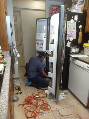 KitchenAid Refrigerator Repair - Robert C " Would you pay $316 to repair a refrigerator, or pay $2000 for a new refrigerator?
Friday midday, the freezer working fine, but the fridge section warm, not cold. Checked the air vent in the wall separating the freezer, and it's caked with ice.
I empty the freezer, defrost the freezer the entire day , and remove all the ice building up in the vent in the refrigerator.
Make an appointment for Monday morning with DeAnza appliance. $130 just for the house call.
Just my luck, a heat wave hits the Bay Area, 99 degrees Saturday, with all my food in ice chests and insulated containers covered with plastic bags of ice.
My bandage fix has the refrigerator is working again by Sunday .
Monday, appliance technician Kevin calls at 9:45am, saying he will be there in 15 minutes. Kevin, arrives wearing a mask correctly, and has shoe coverings.
I remove all food from the freezer compartment. Kevin unscrews all the screws to the shelf holders, as he needs to remove the back of the freezer compartment and thaw out the frozen water lines.
Kevin pours water down the vent opening in the refrigerator section to thaw out any remaining ice buildup, and puts a pliable glob shaped like moldable clay onto the opening to construct a patch where the insulation is gone from ice scraping over the past year. Uses a dry vat cleaner to vacuum up the excess water.
The plastic cover to unscrew the circular water filter is broken. No way to remove and replace the filter. Ice only for insulating food, not to be mixed with drinks.
Putting the shelf holders back is harder than taking things apart, as each shelf holder is different. Kevin cleans up the food stains on the bottom of the freezer with his white towel. He's always losing that towel, identical to those from a hotel room.
$316 to temporarily repair the 11 year refrigerator for another year. How long do side by side door refrigerators last? Our 11 year old Kitchen Aid floor model was by far the cheapest side by side refrigerator we could find, and has already exceeded it's life expectancy." KitchenAid Refrigerator Repair - Robert C " Would you pay $316 to repair a refrigerator, or pay $2000 for a new refrigerator?
Friday midday, the freezer working fine, but the fridge section warm, not cold. Checked the air vent in the wall separating the freezer, and it's caked with ice.
I empty the freezer, defrost the freezer the entire day , and remove all the ice building up in the vent in the refrigerator.
Make an appointment for Monday morning with DeAnza appliance. $130 just for the house call.
Just my luck, a heat wave hits the Bay Area, 99 degrees Saturday, with all my food in ice chests and insulated containers covered with plastic bags of ice.
My bandage fix has the refrigerator is working again by Sunday .
Monday, appliance technician Kevin calls at 9:45am, saying he will be there in 15 minutes. Kevin, arrives wearing a mask correctly, and has shoe coverings.
I remove all food from the freezer compartment. Kevin unscrews all the screws to the shelf holders, as he needs to remove the back of the freezer compartment and thaw out the frozen water lines.
Kevin pours water down the vent opening in the refrigerator section to thaw out any remaining ice buildup, and puts a pliable glob shaped like moldable clay onto the opening to construct a patch where the insulation is gone from ice scraping over the past year. Uses a dry vat cleaner to vacuum up the excess water.
The plastic cover to unscrew the circular water filter is broken. No way to remove and replace the filter. Ice only for insulating food, not to be mixed with drinks.
Putting the shelf holders back is harder than taking things apart, as each shelf holder is different. Kevin cleans up the food stains on the bottom of the freezer with his white towel. He's always losing that towel, identical to those from a hotel room.
$316 to temporarily repair the 11 year refrigerator for another year. How long do side by side door refrigerators last? Our 11 year old Kitchen Aid floor model was by far the cheapest side by side refrigerator we could find, and has already exceeded it's life expectancy."
