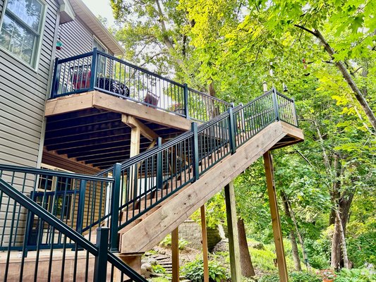 Chanhassen - Upgrading from an unsafe monstrosity to a backyard oasis. Offering small repairs, complete deck restoration, redesign, and demolition. Chanhassen - Upgrading from an unsafe monstrosity to a backyard oasis. Offering small repairs, complete deck restoration, redesign, and demolition.
