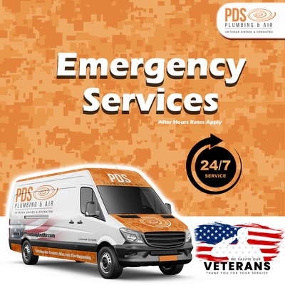 24/7 Emergency Services - When emergencies strike, PDS Plumbing and Air is here for you 24/7! Our round-the-clock emergency services ensure that you never have to face plumbing or HVAC issues alone, no matter the hour. Count on us for prompt, reliable, and expert assistance whenever you need it. Your peace of mind is our priority. Contact us now to experience the reassurance of 24/7 emergency services you can trust. We're here to help, day or night! 24/7 Emergency Services - When emergencies strike, PDS Plumbing and Air is here for you 24/7! Our round-the-clock emergency services ensure that you never have to face plumbing or HVAC issues alone, no matter the hour. Count on us for prompt, reliable, and expert assistance whenever you need it. Your peace of mind is our priority. Contact us now to experience the reassurance of 24/7 emergency services you can trust. We're here to help, day or night!