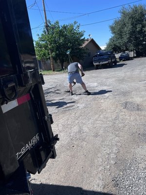 Pothole filling - Customer called and requested 2 yards of 1/2 inch roadbase to fill in potholes on their private drive. We were able to assist the customer within hours of contact to provide hauling services to ensure they had less damage to their vehicles, even for one more day. Pothole filling - Customer called and requested 2 yards of 1/2 inch roadbase to fill in potholes on their private drive. We were able to assist the customer within hours of contact to provide hauling services to ensure they had less damage to their vehicles, even for one more day.