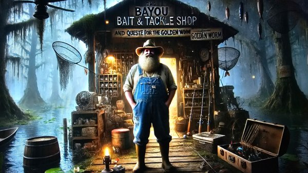The Bayou Bait & Tackle Experience - Y’all done crash landed in the heart of the swamp, and night’s creepin’ in. With critters stirrin’ and no cell service for miles, your only way out is Big Al Boudeaux’s prized airboat but he won’t hand over the keys ‘less you reel in the legendary Ol’ Slippery Jack. Rumor is, the only bait that’ll do the trick is the elusive Golden Worm, locked up somewhere inside his shuttered bait & tackle shop. Can your crew outsmart Big Al’s swampy tricks and earn your freedom or will the bayou claim another batch of city slickers? The Bayou Bait & Tackle Experience - Y’all done crash landed in the heart of the swamp, and night’s creepin’ in. With critters stirrin’ and no cell service for miles, your only way out is Big Al Boudeaux’s prized airboat but he won’t hand over the keys ‘less you reel in the legendary Ol’ Slippery Jack. Rumor is, the only bait that’ll do the trick is the elusive Golden Worm, locked up somewhere inside his shuttered bait & tackle shop. Can your crew outsmart Big Al’s swampy tricks and earn your freedom or will the bayou claim another batch of city slickers?