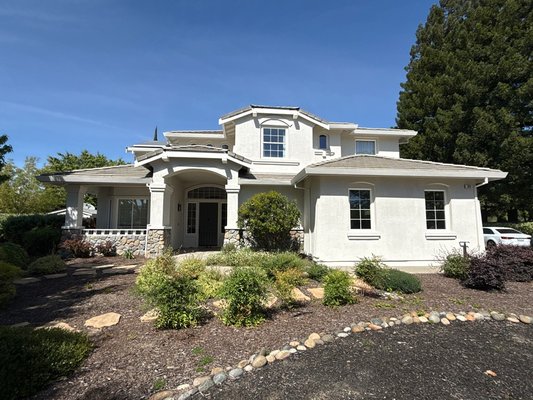 Complete Exterior House Painting | Alamo, CA - This home received a complete exterior repaint, going from its original tan color to a much brighter, clean white finish.
Our team focused on properly preparing and painting the stucco, trim, and exterior details to give the home a consistent finish throughout. We also love how the deep green front door adds just the right amount of contrast against the white exterior.
The goal was to give this home a fresh, updated look while keeping its original character. We’re really happy with how everything came together! Complete Exterior House Painting | Alamo, CA - This home received a complete exterior repaint, going from its original tan color to a much brighter, clean white finish.
Our team focused on properly preparing and painting the stucco, trim, and exterior details to give the home a consistent finish throughout. We also love how the deep green front door adds just the right amount of contrast against the white exterior.
The goal was to give this home a fresh, updated look while keeping its original character. We’re really happy with how everything came together!