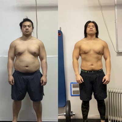 6 Month Transformation - This was my (Ca) six month transformation during Covid and in the midst of losing my gym in 2022. I was in deep depression and working 14-16 hour days just to keep my business running. I had to DoorDash and eat out and use junk food as a comfort food for my depression. Through hiring a nutritionist and creating my own workout program I was able to go from 283 LBS in March of 2021 to 215 LBS in October of 2021. 6 Month Transformation - This was my (Ca) six month transformation during Covid and in the midst of losing my gym in 2022. I was in deep depression and working 14-16 hour days just to keep my business running. I had to DoorDash and eat out and use junk food as a comfort food for my depression. Through hiring a nutritionist and creating my own workout program I was able to go from 283 LBS in March of 2021 to 215 LBS in October of 2021.