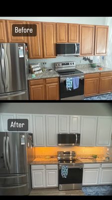 Cabinet transformation - Excellent transformation of this cabinets, the customer wanted a great change on the kitchen so we made it possible! What a Xtrike! Cabinet transformation - Excellent transformation of this cabinets, the customer wanted a great change on the kitchen so we made it possible! What a Xtrike!