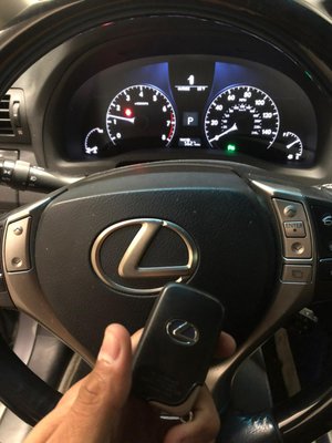 Lexus Car Key in Whittier - Our client had lost his keyfob and didn't have a spare to drive his car. Our car key technician, unlocked his car, programmed a new OEM keyfob for this 2008 Lexus ES350, and cut the emergency key. Client was back on the road in less than 30 minutes!