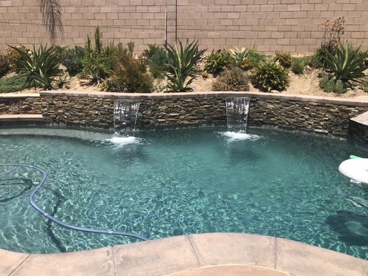 Pebble tech pool maintenance project - This pool was green when we took over now see this new pool maintenance project