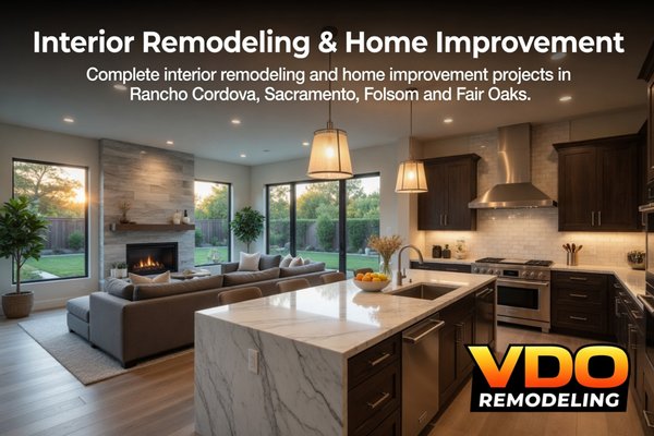 Full Home Remodeling - Professional full home remodeling and whole house renovation services in Sacramento, Rancho Cordova, Carmichael, Folsom, Fair Oaks, Citrus Heights, Orangevale, Rosemont, Gold River, Arden-Arcade, Anatolia Village, La Riviera and Mather.
We handle complete multi-room and whole-home remodeling projects, including kitchen remodeling, bathroom remodeling, flooring, drywall, painting, and interior upgrades throughout the house.
Our full home remodeling services are designed to improve the overall comfort, functionality, and value of your property with coordinated planning and high-quality execution. Licensed B-2 Residential Remodeling Contractor. Fully Insured. Full Home Remodeling - Professional full home remodeling and whole house renovation services in Sacramento, Rancho Cordova, Carmichael, Folsom, Fair Oaks, Citrus Heights, Orangevale, Rosemont, Gold River, Arden-Arcade, Anatolia Village, La Riviera and Mather.
We handle complete multi-room and whole-home remodeling projects, including kitchen remodeling, bathroom remodeling, flooring, drywall, painting, and interior upgrades throughout the house.
Our full home remodeling services are designed to improve the overall comfort, functionality, and value of your property with coordinated planning and high-quality execution. Licensed B-2 Residential Remodeling Contractor. Fully Insured.