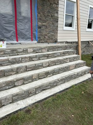Step repairs from recent projects - Step repairs all different ways stone / stucco / brick Step repairs from recent projects - Step repairs all different ways stone / stucco / brick