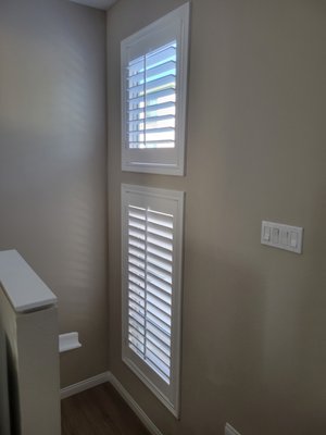 Installation of wooden shutters throughout home! - Customer remodeled home and we added custom made white wooden shutters. Installation of wooden shutters throughout home! - Customer remodeled home and we added custom made white wooden shutters.