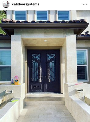 High end custom home Iron Doors Installation - High end custom home Double Iron Doors in Santa Clara CA. High end custom home Iron Doors Installation - High end custom home Double Iron Doors in Santa Clara CA.