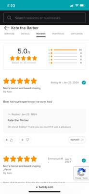 Reviews - These reviews are from google business and my Booksy app Reviews - These reviews are from google business and my Booksy app