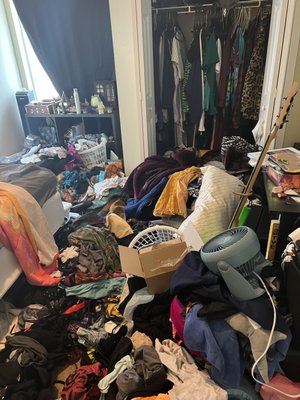 Bedroom Transformation - This bedroom was that of an artist. The client has a very busy life and couldn't keep up with the laundry and constant in and out due to her schedule. She finally decided to treat herself to Let's Go Organize and we completely transformed her life. She has messaged multiple time since saying that the systems that were put in place have changed her life. We took 4 bags of donations and 4 bags of trash out of the room. It was a wonderful transformation. Bedroom Transformation - This bedroom was that of an artist. The client has a very busy life and couldn't keep up with the laundry and constant in and out due to her schedule. She finally decided to treat herself to Let's Go Organize and we completely transformed her life. She has messaged multiple time since saying that the systems that were put in place have changed her life. We took 4 bags of donations and 4 bags of trash out of the room. It was a wonderful transformation.