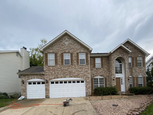 Powerwash project. - We pressure washed the house, gutters and downspouts and cleaned the gutters out as well.