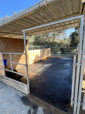 Custom Stall work Orders - A Boarder asked for customizations to her stall, 4’ high side walls, regraded ground for better drainage, Mat installation, and shavings beam. Custom Stall work Orders - A Boarder asked for customizations to her stall, 4’ high side walls, regraded ground for better drainage, Mat installation, and shavings beam.