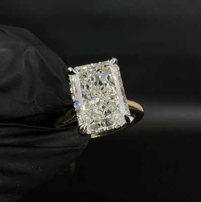 Natural Radiant Engagement Ring - Beautiful 2ct Radiant Diamond set with hidden halo cathedral setting and custom engraving of anniversary date