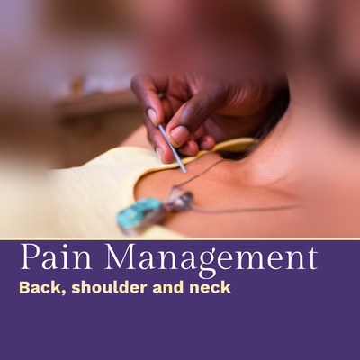 Pain Management - Acupuncture for back, shoulder and neck pain with Carine Camara, L.Ac., in downtown Lafayette. Book online through Jane App.