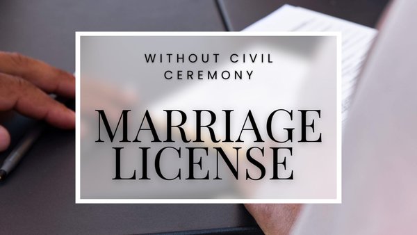 Marriage License Only | Call for quote - Marriage license only 

For couples:
1. Who want to be legally married on a different day by their own Minister/Pastor, and 
2. Their wedding ceremony is within the next 2-2.5 months.

Includes a Confidential Marriage License and instructions on how to file your license after your wedding. No witnesses necessary. 

Documents needed for a Marriage License:
1. Non-expired photo ID (driver’s license, passport, etc)
2. Proof of most recent divorce, death certificate, or annulment (if it's been over 2 years, we only need the divorce date)
3. Birth certificates (not required, but helpful for accuracy)

About us: 
- Available 7 days a week by appointment
- Same day marriage licenses possible
- LGBTQ couples welcome
- We work with the Los Angeles County Clerk Marriage Department
- We speak English, Mandarin, & Spanish

With 1 Hour Marriage it’s simple, legal, and stress-free.