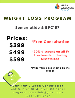 Weight Loss Therapy - Call (909) 274-7286 to find out more about our Weightloss Therapy. Semaglutide (GLP-1) now available. Weight Loss Therapy - Call (909) 274-7286 to find out more about our Weightloss Therapy. Semaglutide (GLP-1) now available.
