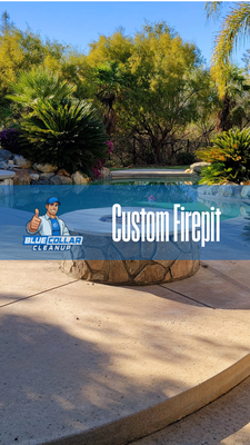 Custom Firepit - Crafted by the Blue Collar Masonry team, this custom stone firepit was built to elevate this beautiful poolside space. Featuring hand-laid natural stone and a clean circular cap, the design blends perfectly with the surrounding hardscape. Built for both function and style, this firepit is ready for cozy nights and summer gatherings, built to last, and built to impress.