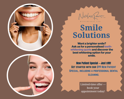 Teeth whitening - Teeth whitening is a popular cosmetic dental treatment designed to reduce stains and discolouration, helping teeth appear brighter and cleaner. Over time, coffee, tea, red wine, tobacco, certain foods, and natural ageing can affect the colour of teeth. Whitening options range from professional in-office treatments to dentist-provided take-home kits and over-the-counter products. The best choice depends on the type of staining, desired results, budget, and oral health. While whitening can improve the appearance of a smile, results vary from person to person. Consulting a dental professional can help determine a safe, effective whitening method while minimising tooth sensitivity and gum irritation. Teeth whitening - Teeth whitening is a popular cosmetic dental treatment designed to reduce stains and discolouration, helping teeth appear brighter and cleaner. Over time, coffee, tea, red wine, tobacco, certain foods, and natural ageing can affect the colour of teeth. Whitening options range from professional in-office treatments to dentist-provided take-home kits and over-the-counter products. The best choice depends on the type of staining, desired results, budget, and oral health. While whitening can improve the appearance of a smile, results vary from person to person. Consulting a dental professional can help determine a safe, effective whitening method while minimising tooth sensitivity and gum irritation.
