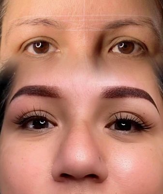 Ombre' Powder Brows Microshading - Ombre’ microshading is the process of placing cosmetic pigment into the upper dermis of the skin with machine to create a gradient shadow effect of tiny pixels. Microshading is meant to be a subtle and natural looking enhancement to create the illusion of fuller brows. It is the perfect solution for those who want to fully reconstruct, define, cover gaps, or fill-in over tweezed brows. Can last up to 3 years. Ombre' Powder Brows Microshading - Ombre’ microshading is the process of placing cosmetic pigment into the upper dermis of the skin with machine to create a gradient shadow effect of tiny pixels. Microshading is meant to be a subtle and natural looking enhancement to create the illusion of fuller brows. It is the perfect solution for those who want to fully reconstruct, define, cover gaps, or fill-in over tweezed brows. Can last up to 3 years.