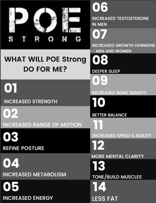 POE Facts - POE is for EVERYONE! All ages and fitness levels. POE is for busy people that do not have an hour a day to spend at the “traditional gym” but realize the importance that exercise has on the physical body and mind. After the age 30 the body starts replacing muscle with fat at about 1% a year. POE simply reverses that! Members do not need to dress up or shower after. POE is not a GYM and we consistently have clients work out in jeans or business attire. Yes, it’s really that fast! You will also be motivated by our trainers to ensure optimal form for faster results. POE is trusted by doctors, in-fact over 20% of our current clients are M.D.’s. POE Facts - POE is for EVERYONE! All ages and fitness levels. POE is for busy people that do not have an hour a day to spend at the “traditional gym” but realize the importance that exercise has on the physical body and mind. After the age 30 the body starts replacing muscle with fat at about 1% a year. POE simply reverses that! Members do not need to dress up or shower after. POE is not a GYM and we consistently have clients work out in jeans or business attire. Yes, it’s really that fast! You will also be motivated by our trainers to ensure optimal form for faster results. POE is trusted by doctors, in-fact over 20% of our current clients are M.D.’s.