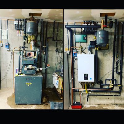 Combi Boiler - Combi Boiler replacement. The old unit stopped preforming, and started leaking.