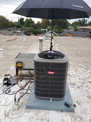 2ton replacement & hydronic furnace install - 2ton Bryant replacement and hydronic furnace install.
w/ Customized door.