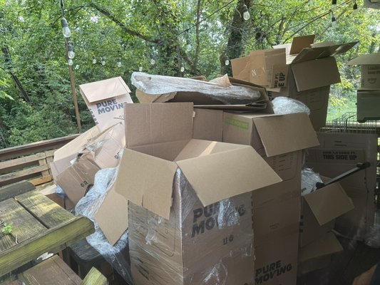 DECK JUNK REMOVAL - This customer had a deck filled with moving boxes, packing materials, and miscellaneous debris after settling into their new home. Our team quickly loaded and hauled everything away, leaving the outdoor space clean, open, and ready to enjoy again.
Whether it’s leftover moving supplies, household junk, or a full property cleanout, Royal Junk Removal provides fast, reliable service with upfront pricing. Contact us today for a free estimate and let us help you reclaim your space! DECK JUNK REMOVAL - This customer had a deck filled with moving boxes, packing materials, and miscellaneous debris after settling into their new home. Our team quickly loaded and hauled everything away, leaving the outdoor space clean, open, and ready to enjoy again.
Whether it’s leftover moving supplies, household junk, or a full property cleanout, Royal Junk Removal provides fast, reliable service with upfront pricing. Contact us today for a free estimate and let us help you reclaim your space!