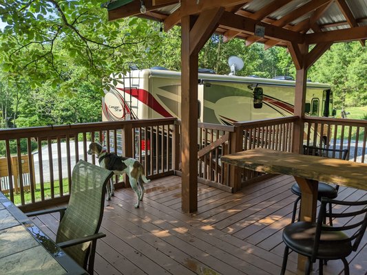 Premium Plus - From $70 a night - Premium Plus Sites have no neighbors on either side.  There is also a pet confinement fence around the Private Gazebo so your furry friends can hang out with you in the evening.