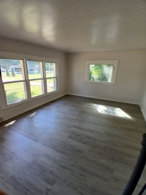 bridger 2025 - This was a whole home remodel complete gut and remodel of bathroom and kitchen. painted the exterior added new garage doors, and new deck out front, we also put 15 new windows.