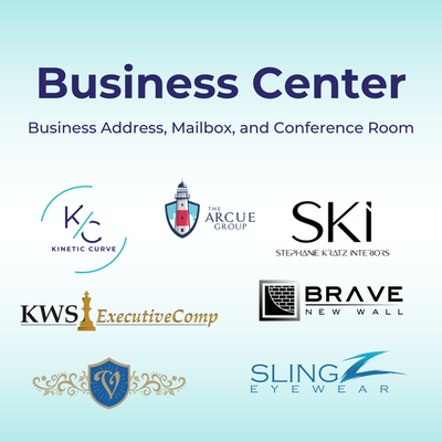 Business Center - Have a business address and stop using your home address.
Meet your clients in a conference room and stop using loud coffee shops.
Separate your personal and business life and create more balance within your home and business.