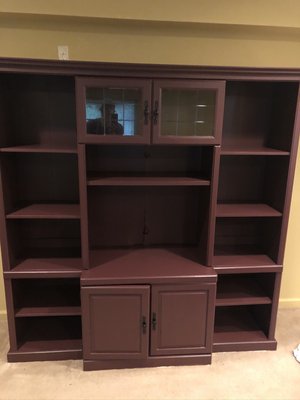 Sprucing up an old entertainment center - Old entertainment center needed a some lovin… Sprucing up an old entertainment center - Old entertainment center needed a some lovin…