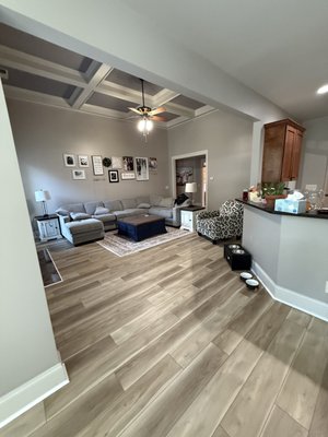 Acworth, GA - LVP Installation - Beautiful LVP Project to this stunning house! Color of the flooring chosen is: Almond - 5.5mm / 20 Mil