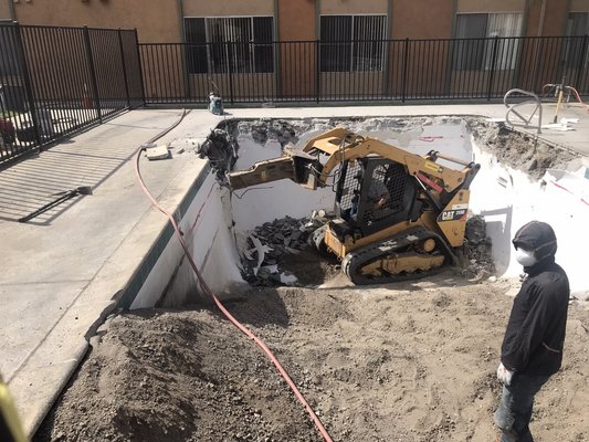 Pool demo San Diego - This was a pool demo and fill at apartments complex in San Diego Pool demo San Diego - This was a pool demo and fill at apartments complex in San Diego