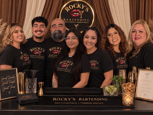 Meet the team - Rocky’s Bartending brings you the team behind the bar! 🍸✨ We’re a professional mobile bartending service serving Los Angeles, Orange County, and surrounding areas. From weddings and birthdays to corporate events, private parties, and celebrations, our team brings craft cocktails, beautiful bar setups, and premium service straight to your event.

Good drinks. Good people. Great times. That’s Rocky’s. 🥂✨