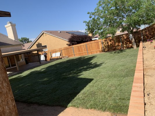 Fescue Grass, Retaining Wall , Fence Replacement , irrigation, Patio extension , Concrete Extension - On this remodel We Installed Fescue Grass, irrigation system , retaining wall, Patio extension , new fence all around , Concrete Extension Fescue Grass, Retaining Wall , Fence Replacement , irrigation, Patio extension , Concrete Extension - On this remodel We Installed Fescue Grass, irrigation system , retaining wall, Patio extension , new fence all around , Concrete Extension