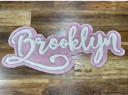 Custom Kid's Name Area Rug - 21"x48" area rug with your kid's name in it! Any color combination you want! Give us a call to discuss spelling & colors to get started.