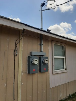 Electrical Panel Upgrade - I upgraded these 2 panels on some apartments. Old panels were rusted out and not safe. Upgraded from 50 to 100 amps each