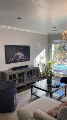 65 in Samsung install - Customer wanted Samsung frame to replace previous tv