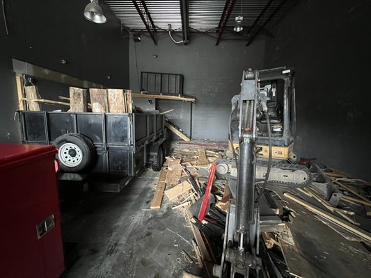 demolition in Langley, bc - demolition in Langley, bc for a local warehouse developer, our job was to remove the wood frame structure an dispose of it in. We finished all in 6 hours