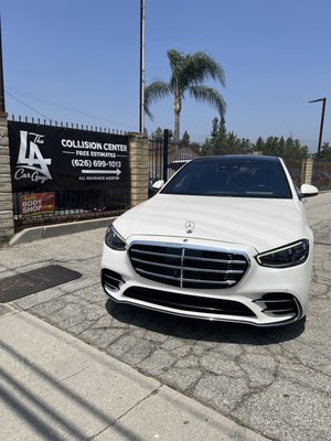 2023 Mercedes S580 Before and After Repairs - 2023 Mercedes S580. Vehicle came in with a Front end Collision. Some before and After photos. Repairs completed and back to factory pre-accident condition. 2023 Mercedes S580 Before and After Repairs - 2023 Mercedes S580. Vehicle came in with a Front end Collision. Some before and After photos. Repairs completed and back to factory pre-accident condition.